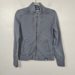 American Giant Sweatshirt Womens Small Gray Full‎ Zip 100% Cotton Heavyweight